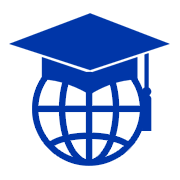 Globe Graduation Cap Icon